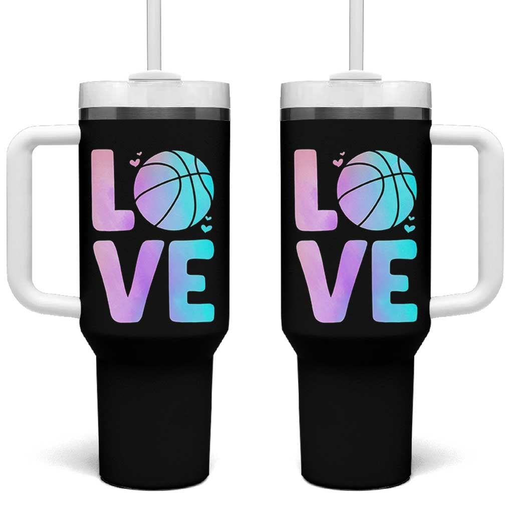Basketball Lovers Tumbler With Handle Basketball Mom Sports Fan - Wonder Print Shop