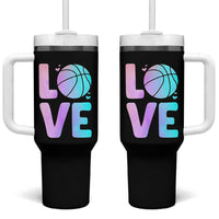 Basketball Lovers Tumbler With Handle Basketball Mom Sports Fan - Wonder Print Shop