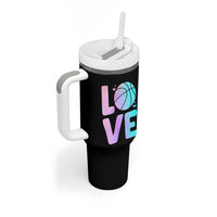 Basketball Lovers Tumbler With Handle Basketball Mom Sports Fan - Wonder Print Shop