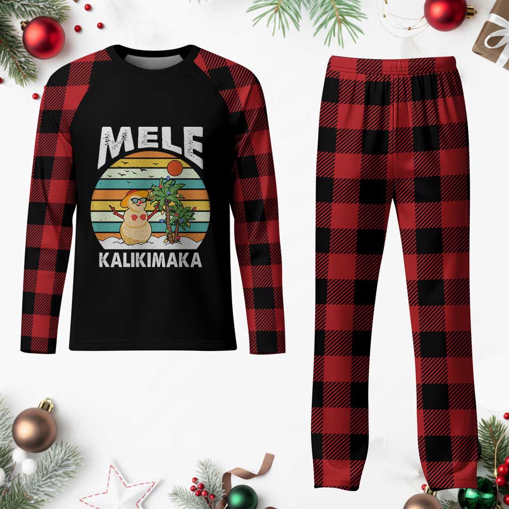 Mele Kalikimaka Hawaiian Plaid Pajama Set Beach Hawaii Xmas In July Tropical - Wonder Print Shop