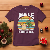 Mele Kalikimaka Hawaiian Christmas T Shirt Beach Hawaii Xmas In July Tropical - Wonder Print Shop