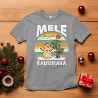 Mele Kalikimaka Hawaiian Christmas T Shirt Beach Hawaii Xmas In July Tropical - Wonder Print Shop