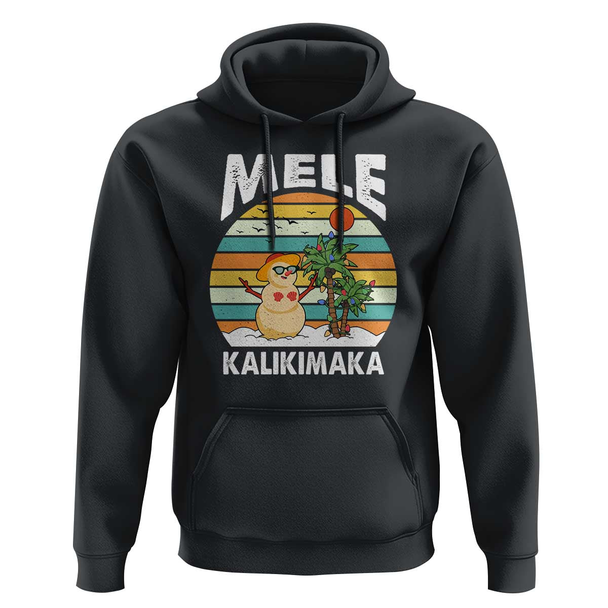 Mele Kalikimaka Hawaiian Christmas Hoodie Beach Hawaii Xmas In July Tropical