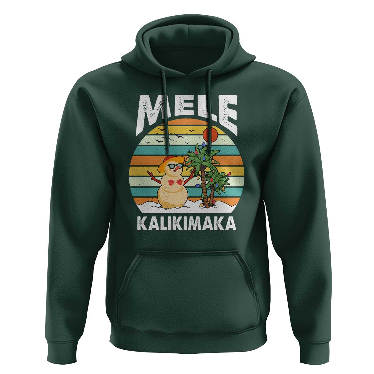 Mele Kalikimaka Hawaiian Christmas Hoodie Beach Hawaii Xmas In July Tropical
