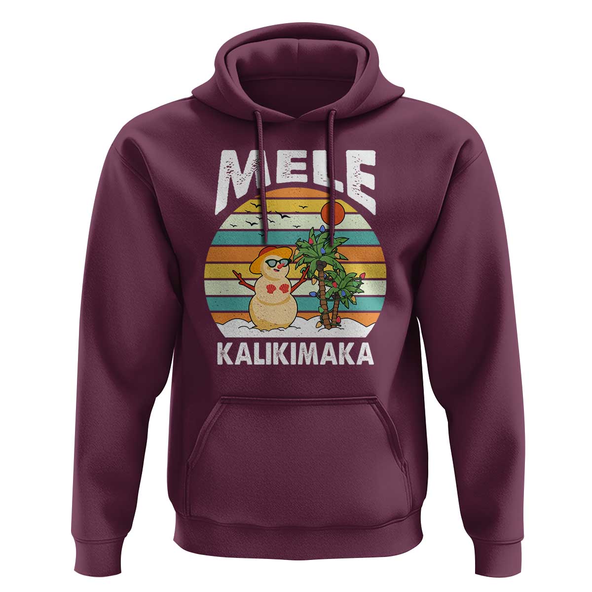Mele Kalikimaka Hawaiian Christmas Hoodie Beach Hawaii Xmas In July Tropical