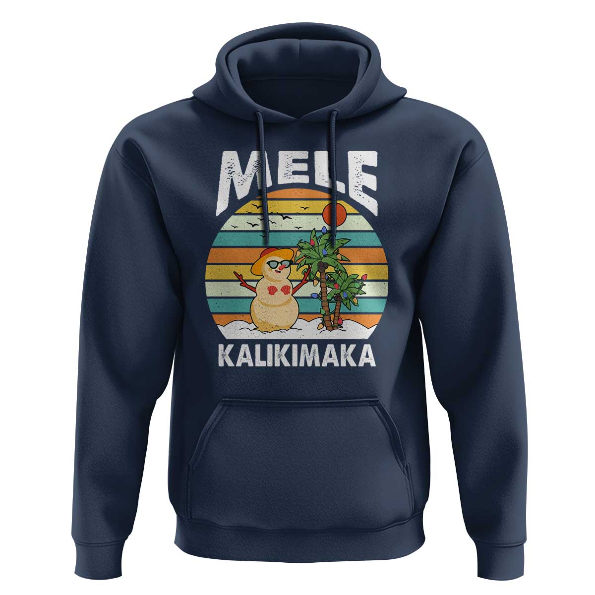 Mele Kalikimaka Hawaiian Christmas Hoodie Beach Hawaii Xmas In July Tropical