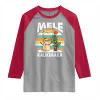 Mele Kalikimaka Hawaiian Christmas Raglan Shirt Beach Hawaii Xmas Tropical
