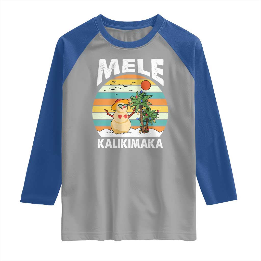 Mele Kalikimaka Hawaiian Christmas Raglan Shirt Beach Hawaii Xmas Tropical