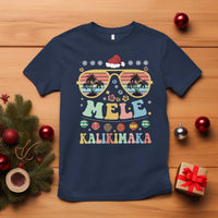 Santa Claus Sunglasses Beach Christmas In Hawaii Family Vacation T Shirt Mele Kalikimaka - Wonder Print Shop