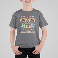 Santa Claus Sunglasses Beach Christmas In Hawaii Family Vacation T Shirt For Kid Mele Kalikimaka - Wonder Print Shop