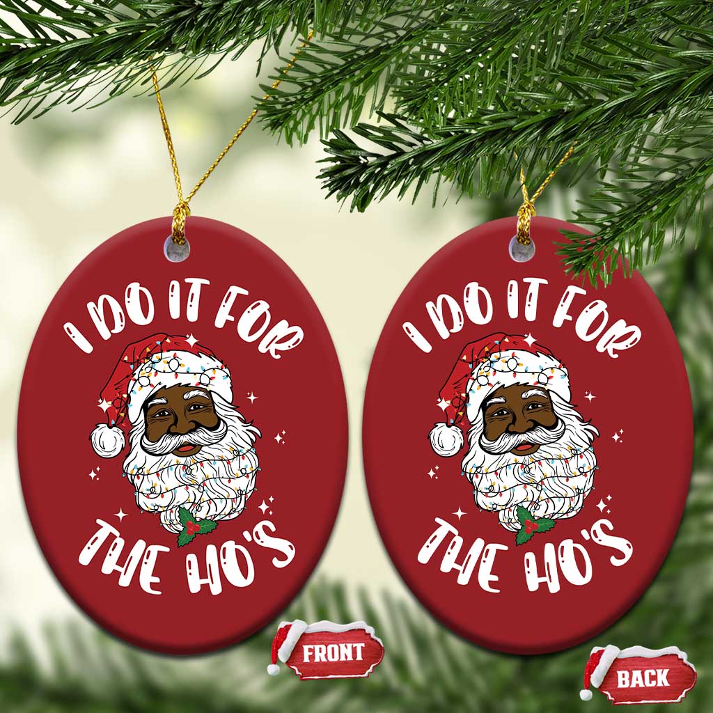 Funny Santa Claus Christmas Ornament African American Xmas Vintage Black Santa - Wonder Print Shop