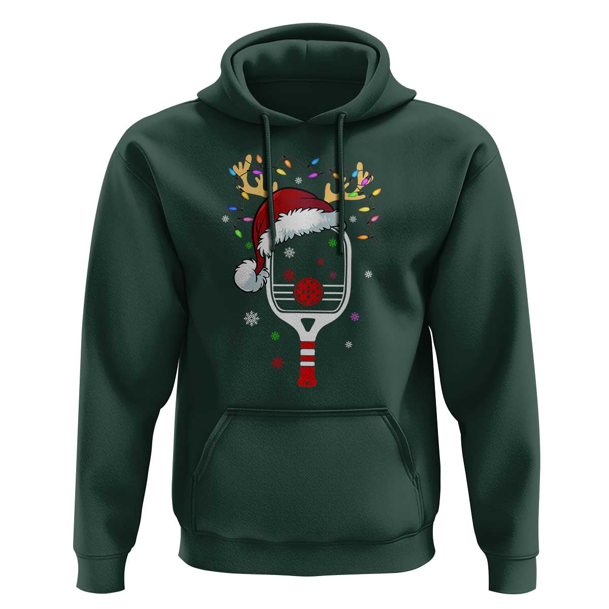 Pickleball Christmas Hoodie Holiday Reindeer Player Gifts Sports Xmas