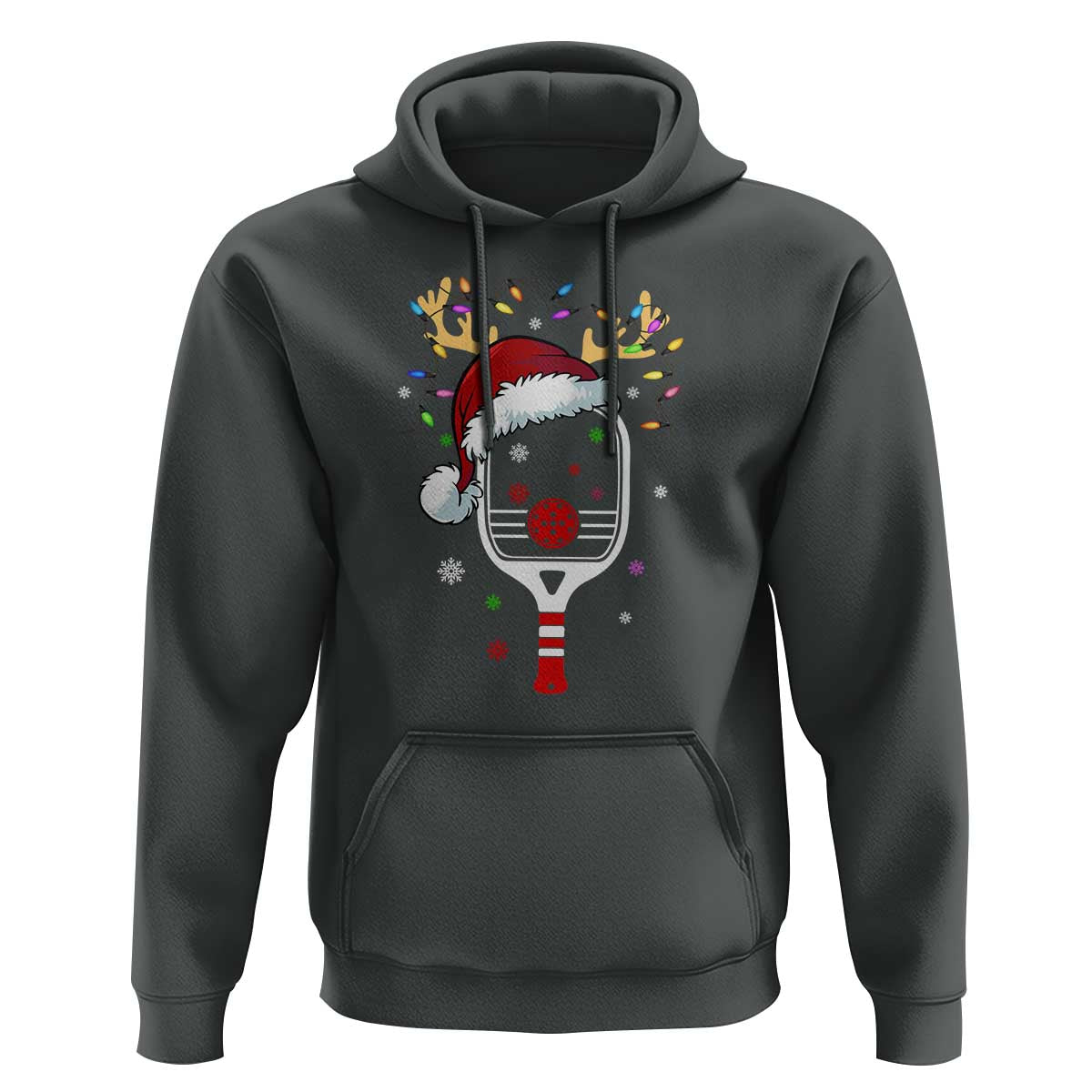 Pickleball Christmas Hoodie Holiday Reindeer Player Gifts Sports Xmas