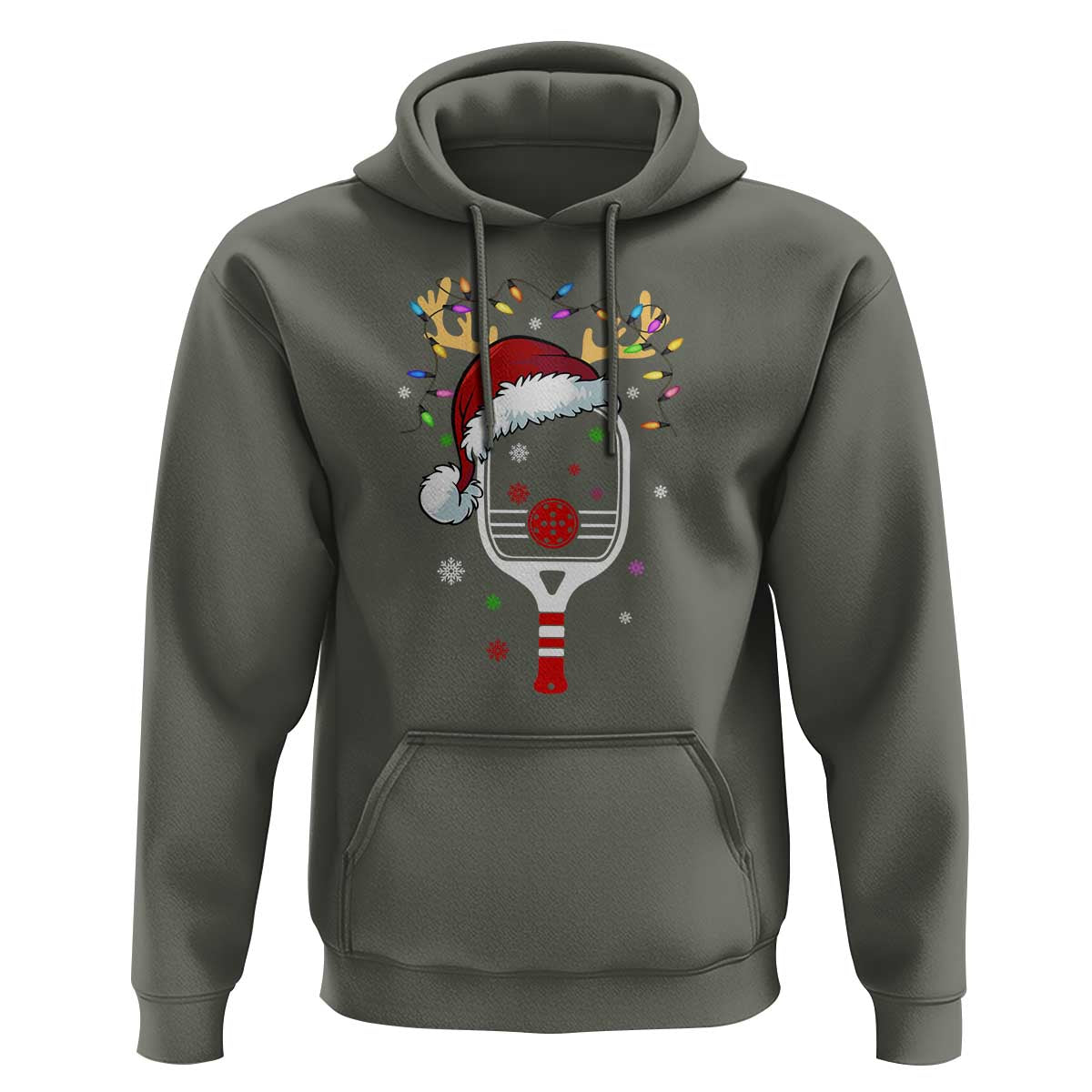 Pickleball Christmas Hoodie Holiday Reindeer Player Gifts Sports Xmas