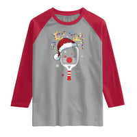 Pickleball Christmas Raglan Shirt Holiday Reindeer Player Gifts Sports Xmas