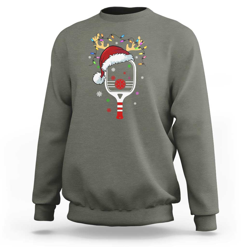 Pickleball Christmas Sweatshirt Holiday Reindeer Player Gifts Sports Xmas - Wonder Print Shop
