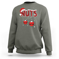 Christmas Couples Sweatshirt Chest Nuts Couples Funny Matching Chestnuts - Wonder Print Shop