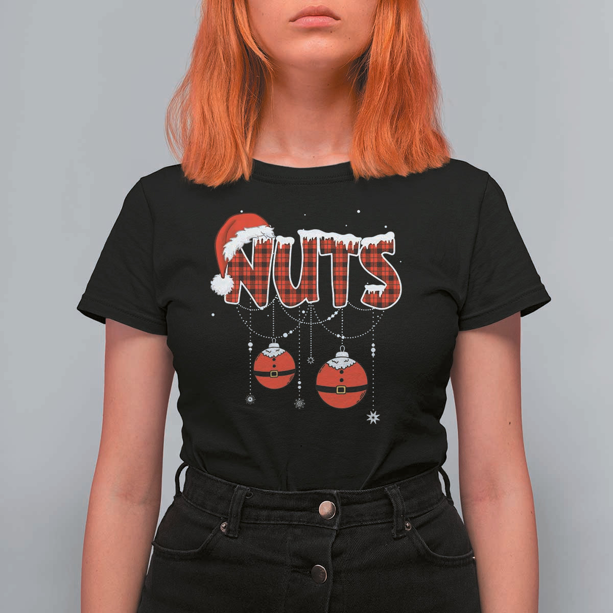 Christmas Couples T Shirt For Women Chest Nuts Couples Funny Matching Chestnuts - Wonder Print Shop