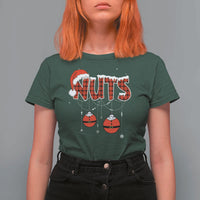 Christmas Couples T Shirt For Women Chest Nuts Couples Funny Matching Chestnuts - Wonder Print Shop