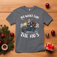 Biker Grandpa Santa on Motorcycle Christmas T Shirt Funny Oh What Fun It Is To Ride - Wonder Print Shop