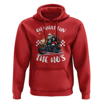 Biker Grandpa Santa on Motorcycle Christmas Hoodie Funny Oh What Fun It Is To Ride