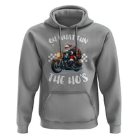 Biker Grandpa Santa on Motorcycle Christmas Hoodie Funny Oh What Fun It Is To Ride