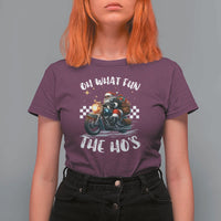 Biker Grandpa Santa on Motorcycle Christmas T Shirt For Women Funny Oh What Fun It Is To Ride - Wonder Print Shop