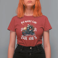 Biker Grandpa Santa on Motorcycle Christmas T Shirt For Women Funny Oh What Fun It Is To Ride - Wonder Print Shop