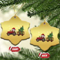 Tractor Xmas Christmas Ornament Tree Lights Farmer Xmas Gift for Tractor Drivers - Wonder Print Shop
