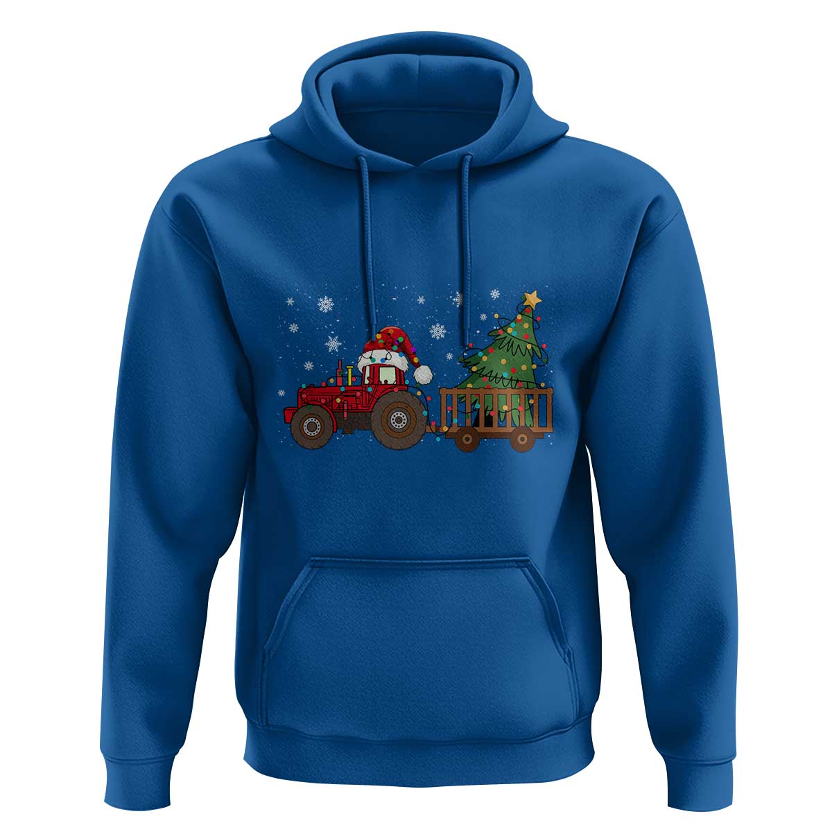 Tractor Christmas Hoodie Tree Lights Farmer Xmas Gift for Tractor Drivers