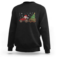 Tractor Christmas Sweatshirt Tree Lights Farmer Xmas Gift for Tractor Drivers - Wonder Print Shop