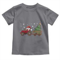 Tractor Christmas Toddler T Shirt Tree Lights Farmer Xmas Gift for Tractor Drivers