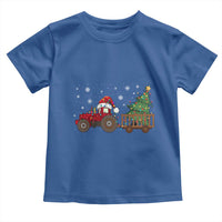 Tractor Christmas Toddler T Shirt Tree Lights Farmer Xmas Gift for Tractor Drivers