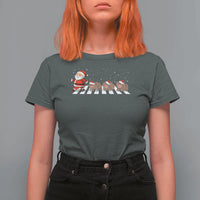 Christmas Moo Deng T Shirt For Women Santa Baby Pygmy Hippo Trendy Xmas - Wonder Print Shop