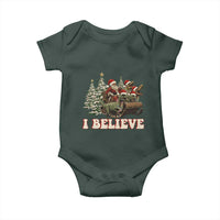 Christmas Santa Baby Onesie Riding Dinosaur T rex Boys Men Girls Believe Xmas Squad