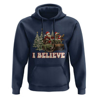 Christmas Santa Hoodie Riding Dinosaur T rex Boys Men Girls Believe Xmas Squad