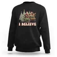 Christmas Santa Sweatshirt Riding Dinosaur T rex Boys Men Girls Believe Xmas Squad - Wonder Print Shop