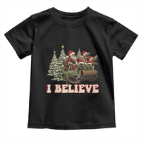 Christmas Santa Toddler T Shirt Riding Dinosaur T rex Boys Men Girls Believe Xmas Squad