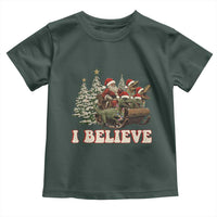 Christmas Santa Toddler T Shirt Riding Dinosaur T rex Boys Men Girls Believe Xmas Squad