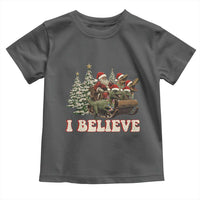 Christmas Santa Toddler T Shirt Riding Dinosaur T rex Boys Men Girls Believe Xmas Squad
