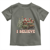 Christmas Santa Toddler T Shirt Riding Dinosaur T rex Boys Men Girls Believe Xmas Squad