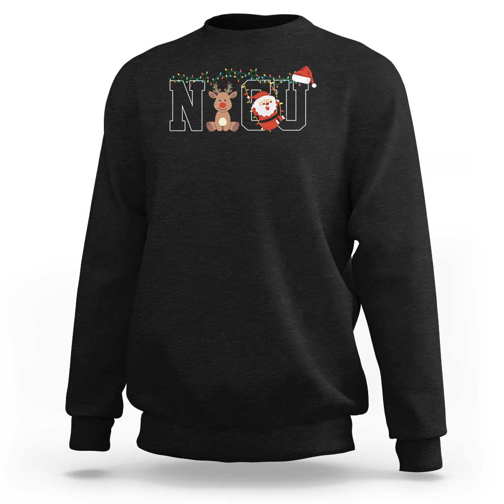 Christmas Ncu Nurse Sweatshirt Cute Reindeer Student Xmas Gift - Wonder Print Shop