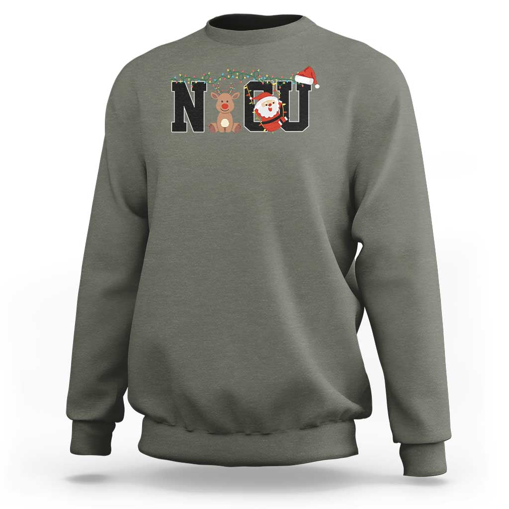 Christmas Ncu Nurse Sweatshirt Cute Reindeer Student Xmas Gift - Wonder Print Shop