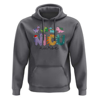 NICU Nurse Christmas Hoodie Xmas Light Neonatal Intensive Care Unit Nurse Appreciation Gift Dinosaur