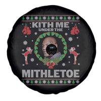Funny Christmas Spare Tire Cover Kith Me Under The Mithletoe Tyson Ugly Xmas - Wonder Print Shop