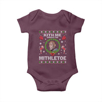 Funny Christmas Baby Onesie Kith Me Under The Mithletoe Tyson Ugly Xmas - Wonder Print Shop