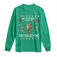Funny Christmas Long Sleeve Shirt Kith Me Under The Mithletoe Tyson Ugly Xmas - Wonder Print Shop