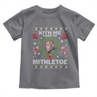 Funny Christmas Toddler T Shirt Kith Me Under The Mithletoe Tyson Ugly Xmas - Wonder Print Shop
