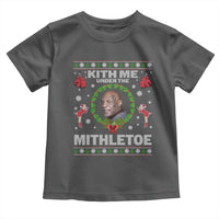 Funny Christmas Toddler T Shirt Kith Me Under The Mithletoe Tyson Ugly Xmas - Wonder Print Shop
