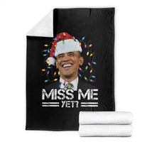 Funny Christmas Obama Throw Blanket Funny Santa Xmas Light - Wonder Print Shop